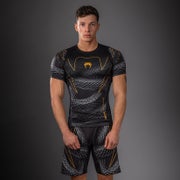Venum Matupa Rashguard SS (26) -  Short Sleeve Black/Grey/Gold