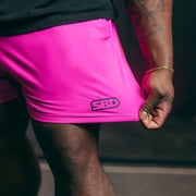 SBD Nova Training Shorts (26) - Pink Glow/Black