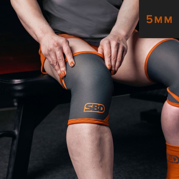 SBD Forge Weightlifting Knee Sleeves 5mm IPF Approved (2pcs) (24) - Harmaa