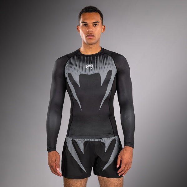 Venum No Gi Rashguards  Long Sleeves (25) -Black/ Silver Grey
